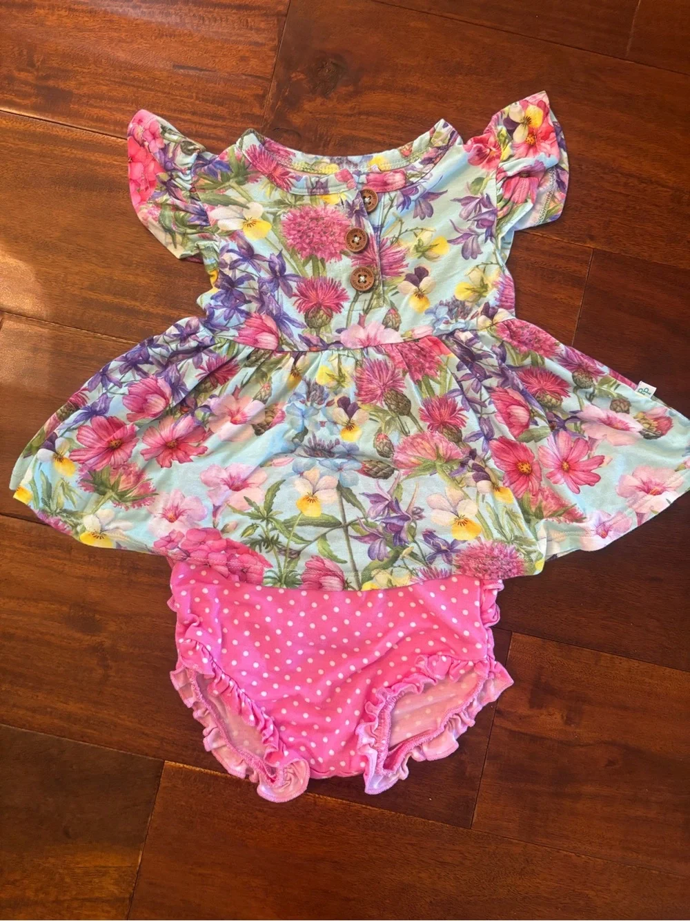 2 Floral Posh Peanut outfits, 6-12 mos